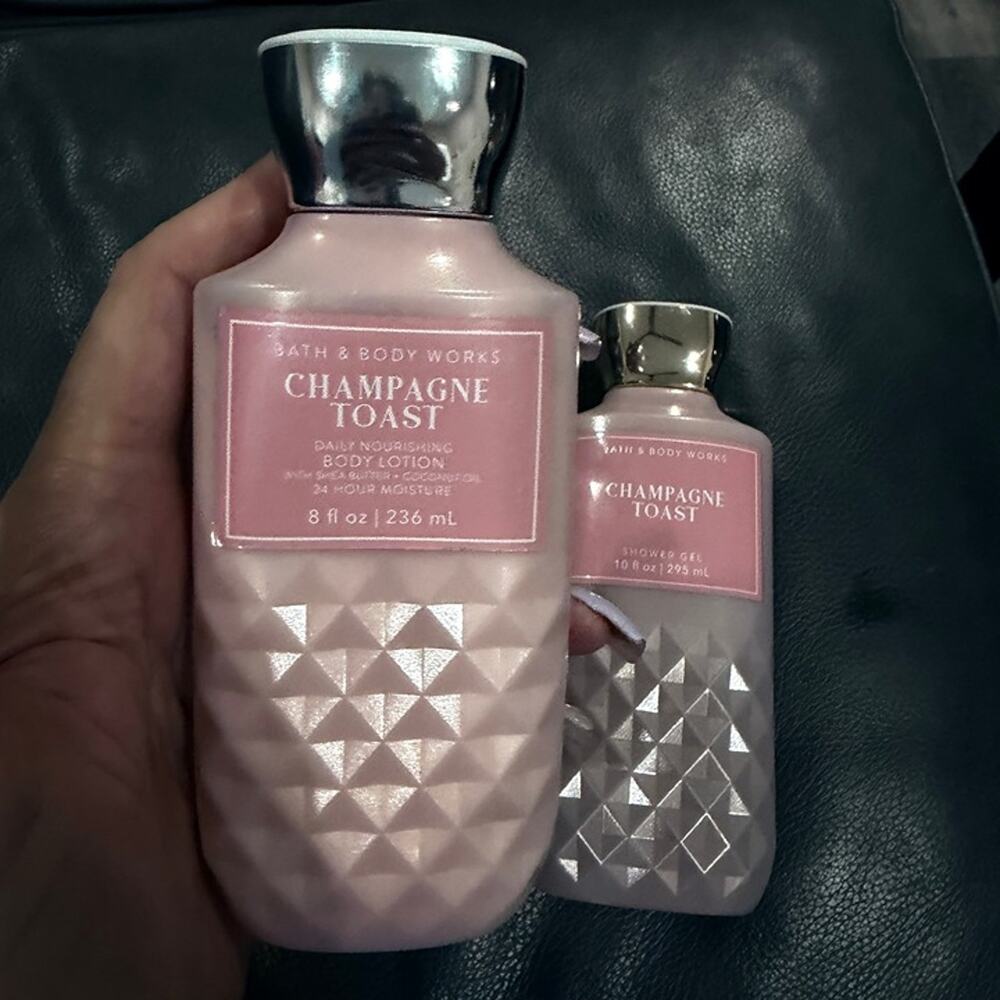 New- Bath & Body Works Champagne Toast Body Lotion & Shower Gel Set - Picture 2 of 5